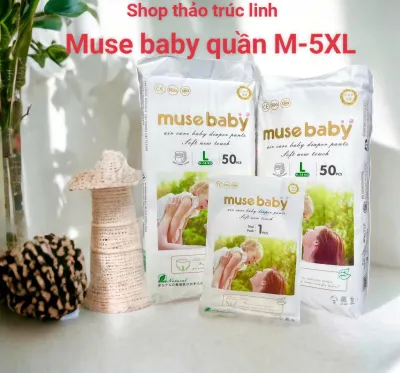 [HCM] Bỉm/Tã Quần Cao Cấp MUSEBABY 50 miếng size S đến 5XL