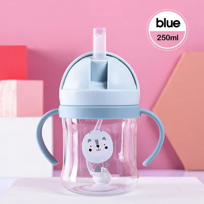 250mL/350mL Baby Straw Water Cup Drink Training No BPA Prevent Choking Kids Kindergarten School Cup