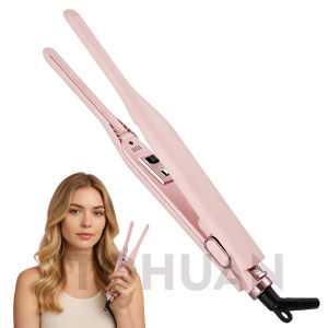 2 in 1 Hair Straightener and Curler Narrow Thin Plate Flat Iron Ceramic Constant Temperature Straightening Iron for Root Volume