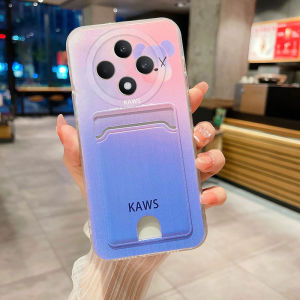 เคสโทรศัพท์เคสโทรศัพท์ OPPO Reno12 F Reno 12 Pro Reno12 5G 2024กระเป๋าเก็บบัตรดีไซน์ช่องหมีเย็นลวดลายโปร่งใสปลอกอ่อน OPPO Reno12F 5G