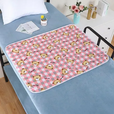 แผ่นรองกันเปื้อน (50*70 cm) รองฉี่ กันน้ำ ผ้ารองเปลี่ยนผ้าอ้อม ผ้ารองกันปัสสาวะ แผ่นรองซับที่นอน แผ่นรองนอนกันฉี่