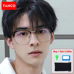 TANCO 6020W Auto Change Color Nearsighted Eyeglasses for Men and Women Anti Blue Light Myopia Glasses Photochromic Reading Glasses 100% Anti-UV4 Lens Powered -0.5~-4.0
