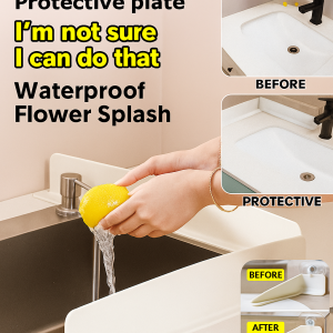 Suction Cup Sink Retaining Plate Silicone Retaining Strip Kitchen Sink Retaining Plate一体式吸盘水槽挡水板