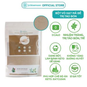 [RẺ BẤT NGỜ] Bột vỏ hạt mã đề hữu cơ Keto JC BLUEMOON Gói 500g | Organic Psyllium Husk Powder 500G