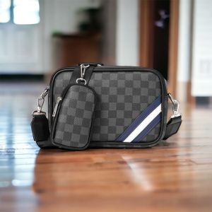 Túi đeo chéo Da thể thao du lịch caro ngang 2 mặt bản lớn SK85 [XU HƯỚNG MỚI]