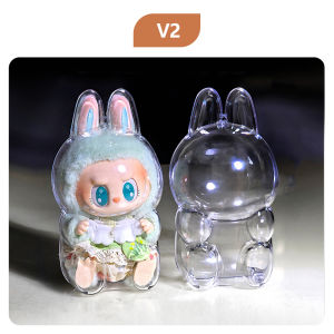 Sweetybayibayi Labubu V2/V1 Protective Case Labubu Acrylic Cover Anti-dust Labubu Storage Box Creative labubu保护套