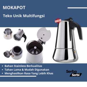 Alat Mesin Teko Pembuat Kopi Teh Mokapot Coffee Maker Espresso Ss29