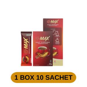 KOPI GMAX EXTRA GINSENG MERAH COFFE PRIA KUAT PERKASA TAHAN SEMALAM G MAX BPOM