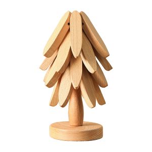 Creative Tree-Shaped Heat Insulation Pad | Premium Dining Table Decor | Solid Bamboo Anti-Scald Pot Mat | Foldable Coast
