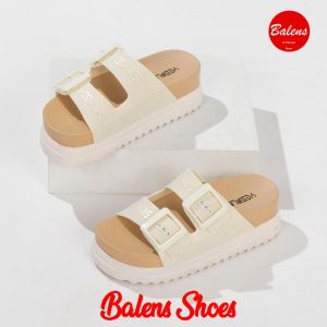 BL-8168 Sandal Selop Jelly Sandal Wedges Wanita Import Double Straps Yesplus Terbaru Tinggi 6 CM