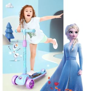 Kids Foldable Twist Scooter/Racing Car/Disney Frozen/Mickey with LED light Birthday Christmas Gift