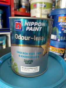 Sơn Nippon Odour-less Chùi Rửa Vượt Trội & Kháng Khuẩn (1lít/5lít/15lit). ít bám bẩn và các vết bẩn trên bề mặt sơn cũng được lau sạch dễ dàng hơn.