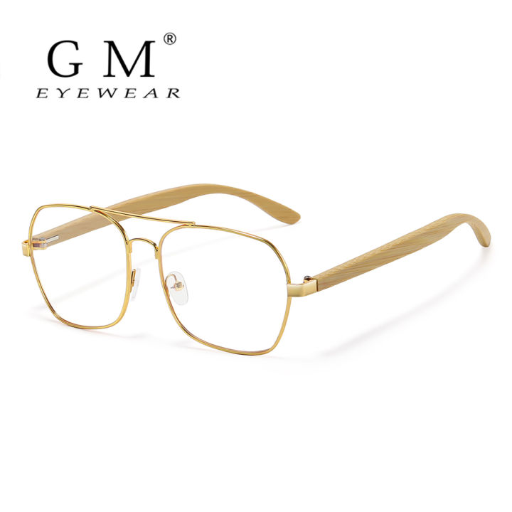 G M Men's and women's sunglasses, handmade, natural bamboo, metal