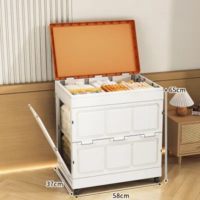 Flip storage box household clothing storage cabinet large capacity foldable storage cabinet
