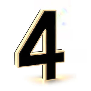 Door number light with digital power supply and waterproof luminous