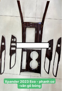 Ốp Nội Thất Vân Gỗ Xe Mitsubishi Xpander 2023 Mẫu Phanh Điện Tử Phanh Cơ Cao Cấp Có Sẵn Keo Dán 3M