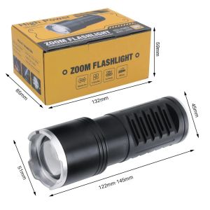 BORUiT 30W Super Bright LED Flashlight 1600LM USB Rechargeable Zoom Torch 1000m Long Range Lamp With Built-in Camping Outdoor