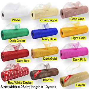 BINLU 10Yards Mesh Ribbon Roll Wired Christmas Ribbon Christmas DecorationsChristmas Ribbons Roll for Christmas Tree Ribbon & Merry Christmas RibbonXmas Ribbon for Gift Wrapping & Christmas Bow Ornaments Xmas Bowties  Xmass Decoration Sale
