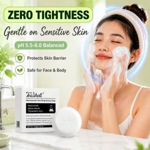 ✨Japanese Korean Brightening Soap/Niacinamide Soap/Personal Care Cleanser/Daily Mild Facial Soap/Brightening Skin Soap For Oily Combination Skin/Niacinamide Ingredient/Improves Dullness/Moisturizing/Removes Oil/提亮肤色烟酰胺肥皂
