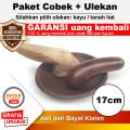 Cobek Tanah Liat Asli Cowek Coek Coet Cowet + Ulekan Munthu Ulegan - 17 cm. 