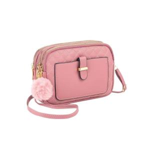 กระเป๋าสตางค์สะพายได้ กระเป๋าสะพายข้างสำหรับผู็หญิง 3 ซิป จุของได้เยอะ ดีไซน์สุดเรียบหรู (GC-304)