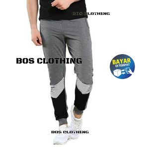 Celana Joger Kombinasi BabyTerry / Celana Training Rib / Celana Olah Raga Pria Wanita (Ukuran Standar dan Jumbo)