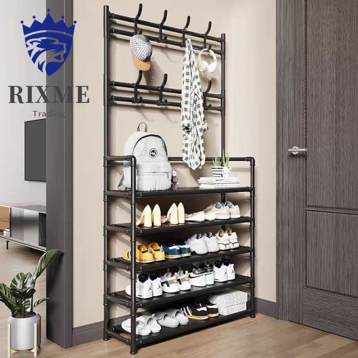 Household shoe rack coat and hat rack one simple economic
