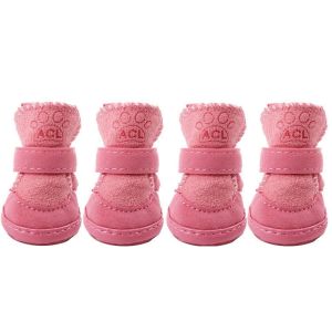 TEMPLE 4 pcs/set Fashion Keeping Warm Autumn Winter Outdoor Pet Shoes Dog Snow Boots Skidproof Sneakers Dog Supplies