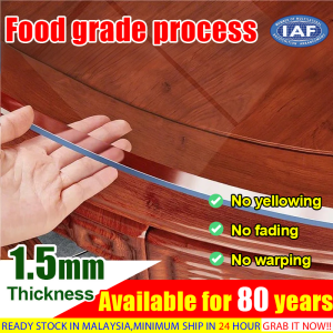 ⭐100% Food-grade⭐Thickness 2.5mm Transparent round table mat waterproof pvc table cover placemats for dining table 透明桌垫