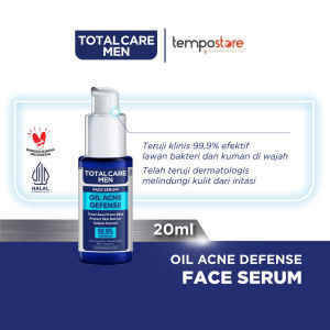 TOTAL CARE MEN Face Serum | Serum Wajah Pria 20ml Bright Intense Oil Acne Defense Hydra Moisturizing