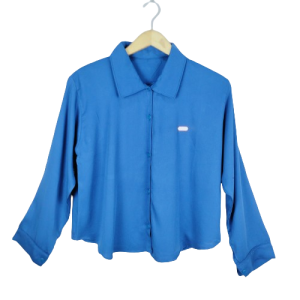Kemeja Wanita Rayon Polos Lengan Panjang