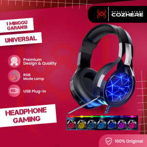 Headphone Gaming Microphone LED Headset Gaming Super Bass For Computer Laptop Wired USB N1