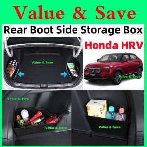 Honda Hrv 2022 - 2025 2pcs Rear Boot Side Trunk Storage Box Car Auto Accessories Organizer Divider Trunk Compartment HR-V