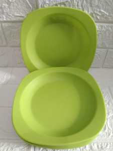 RSHOP 8"INCH 1 Lusin Piring Makan Persegi Piring Makan Plastik Premium Berkualitas