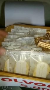 100PCS Self Seal Biscuit Bags Gold Design for Bakery Gift Packing Pangbalot ng Biskwit sa Handaan