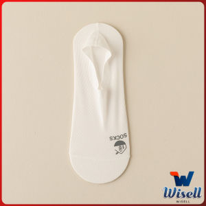 W.EL ถุงเท้าผ้าไหมน้ําแข็ง ถุงเท้าผู้ชาย กันลื่น ดูดซับเหงื่อ Men socks