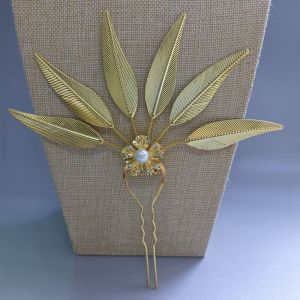 EASYTREND ประณีตประณีตประณีต คลาสสิกคลาสสิก ดอกไม้ประดับดอกไม้ หมวก Hanfu โบราณ ใบใบ เครื่องประดับผมเด็กผู้หญิง หมวกสไตล์โบราณ กิ๊บรูปตัวยู ผ้าโพกศีรษะไทย แท่งโลหะติดผม