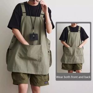HUNIU Japanese Household Kitchen Apron Adjustable Catering Workwear Waterproof Work Clothes Creative  Salon Barber Cape Men and Women