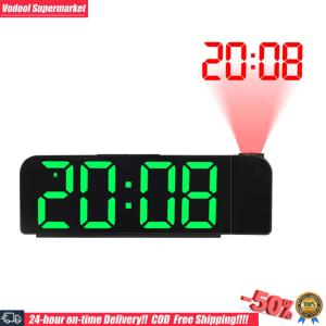 Projection Alarm Clock LED Digital Alarm Clock Adjustable Brightness Desk Alarm Clock for Hearing Impaired & Deaf People