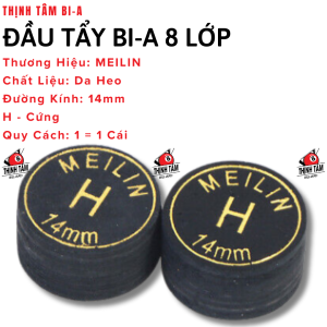 Đầu Cơ MEILIN Cơ Bida - Đầu Tẩy Bida Da Heo 8 Lớp Cao Cấp [ Đầu Cơ MEILIN ]