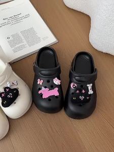 [Free Shipping] Cute pink Eva clogs cartoon design thick soles new summer style perfect for beach wear trendy Ins style suitable for students