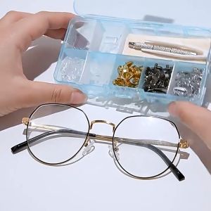 Ready Stock Complete Eyewear Maintenance Set Silicone Nose Cushions Mini Screwdriver & Glasses Ear Grips Universal Spectacle Accessories