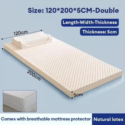 COZY Latex Mattress Thailand Pure Natural 1.8m 1.5m Household Single Double Sleeping Mat Dormitory Rental Room