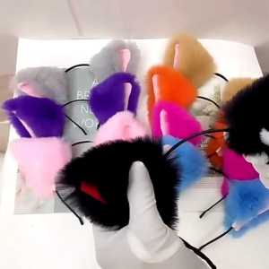 Cute Animals for Cat Ears Durable Hair Hoop Women Headband Makeup for Head Band for Photoshoot Christmas Hair Accessorie