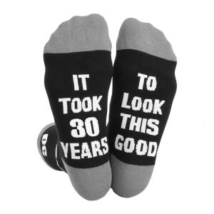 Soft Cotton Funny Crew Socks With Multiple Age Option 18th 21st 30th 40th 50th 60th For Adults Humorous Gift Choice