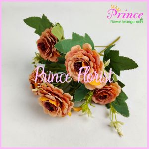 Bunga Peoni Chinese Cabang 5 Bunga artificial Imitasi kain untuk Hiasan dekorasi kamar cafe rumah dan dekorasi pelaminan atau wedding palsu kain artificial Import premium termurah