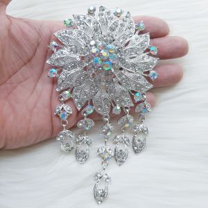 COD Bros Pengantin Jumbo Mewah Koleksi Bros Wedding Warna Silver