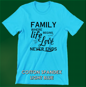 FAMILY TSHIRT FOR REUNION love never end