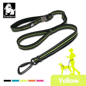 TRUELOVE 5 In 1 Hands Free Dog Leash Running Nylon Durable Reflective Pet Dog Leashes for Large Dogs Adjustable Training Lead