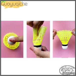 【Guoyuqiche】 5Pcs Homehold Indoor Durable Badminton Shuttlecocks Plastic Nylon Training Balls